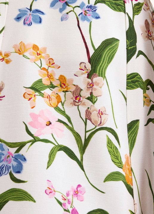 Phase Eight Piper midi rok met bloemenprint - detail 5 ivory