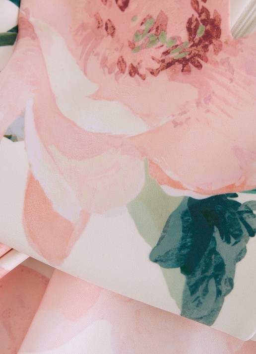 Phase Eight Rakhi Scuba Floral midi jurk met print - detail 5 oudroze