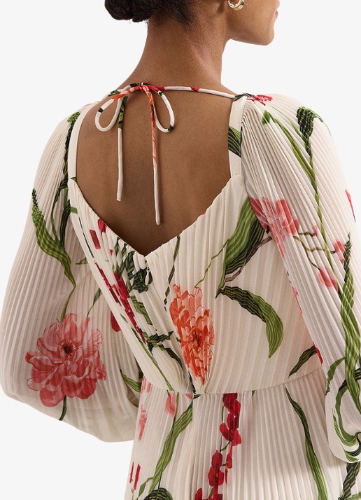 Phase Eight Reanna maxi jurk met bloemenprint - detail 8 ivoor