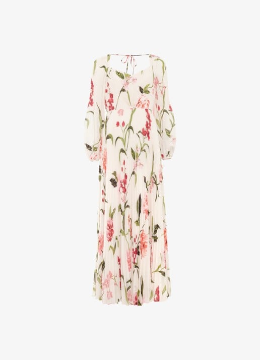 Phase Eight Reanna maxi jurk met bloemenprint - voorkant 2 ivoor