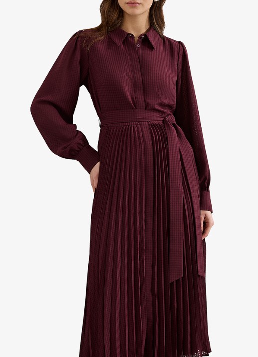 Phase Eight Ren midi blousejurk met print en strikceintuur