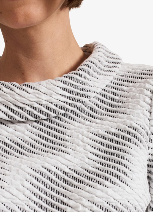 Phase Eight Rena top met pied-de-poule dessin en structuur  - detail 5 ivoor