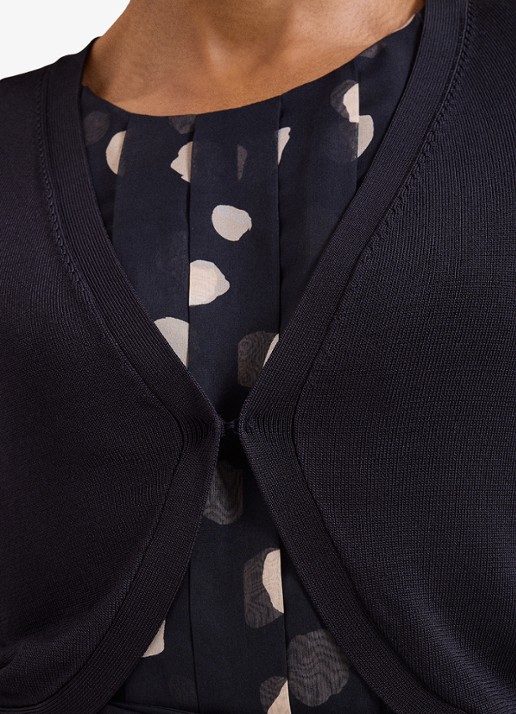 Phase Eight Riah fijngebreide bolero  - detail 3 donkerblauw