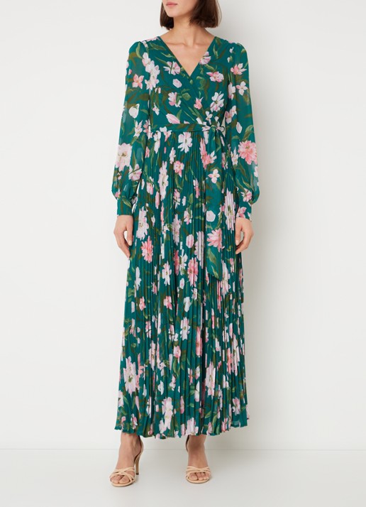 Phase Eight Rosa maxi tuniekjurk met bloemenprint en plissé