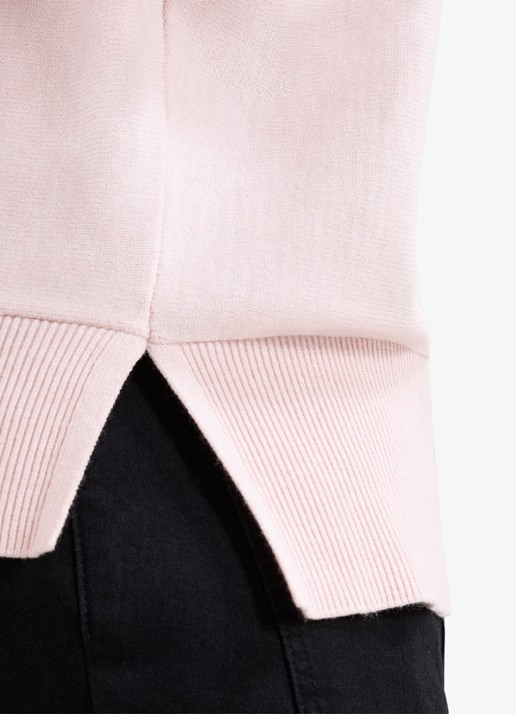 Phase Eight Salima fijngebreide trui met driekwart mouw - detail 6 roze