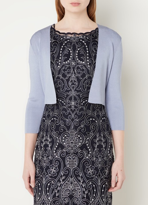 Phase Eight Salma fijngebreid openvallend cropped vest