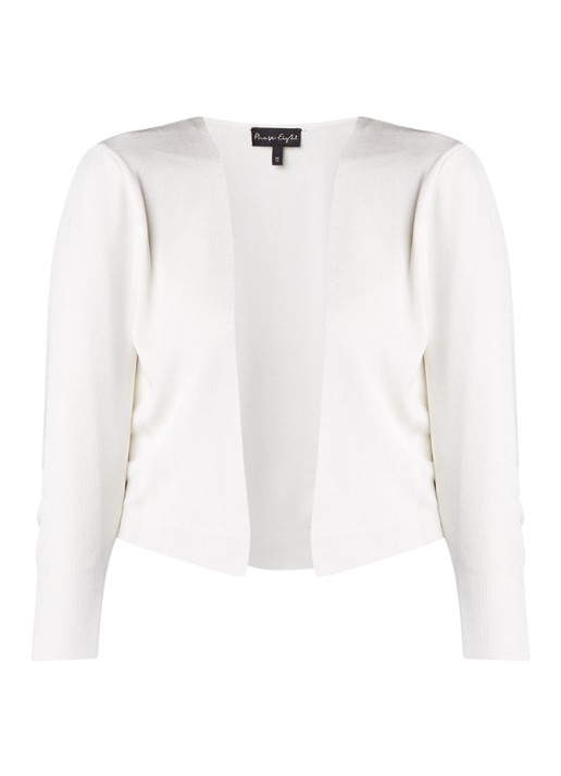 Phase Eight Salma openvallend vest met stretch - voorkant 3 ivoor
