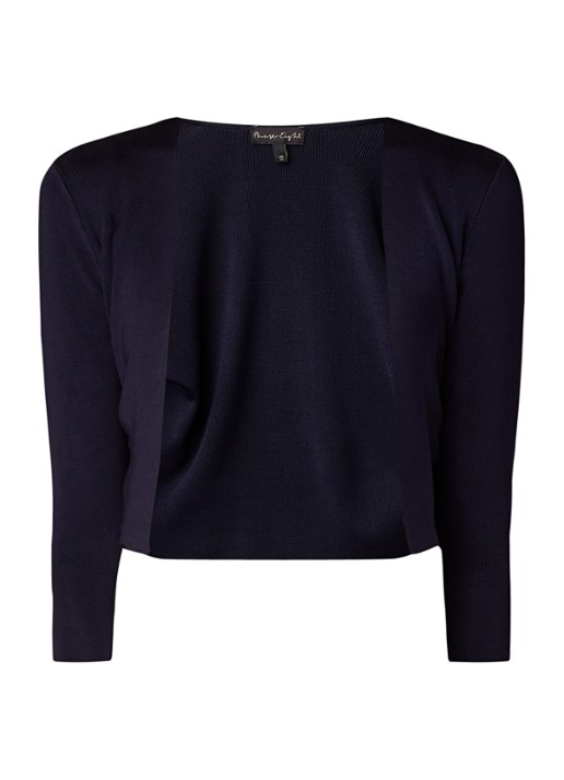 Phase Eight Salma openvallende bolero met stretch - voorkant 2 oranjerood