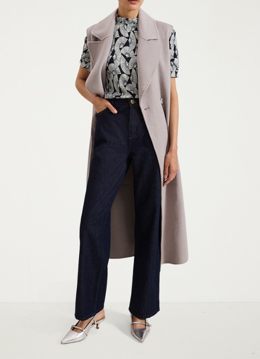 Phase Eight Samiha top met print en structuur - detail 7 blauw