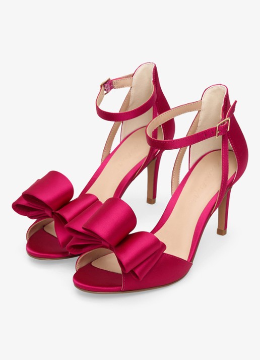 Phase Eight Sandaal met strikdetail - voorkant 7 roze
