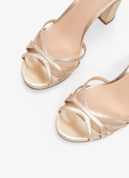Phase Eight Sandalette met metallic finish  - detail 4 goud
