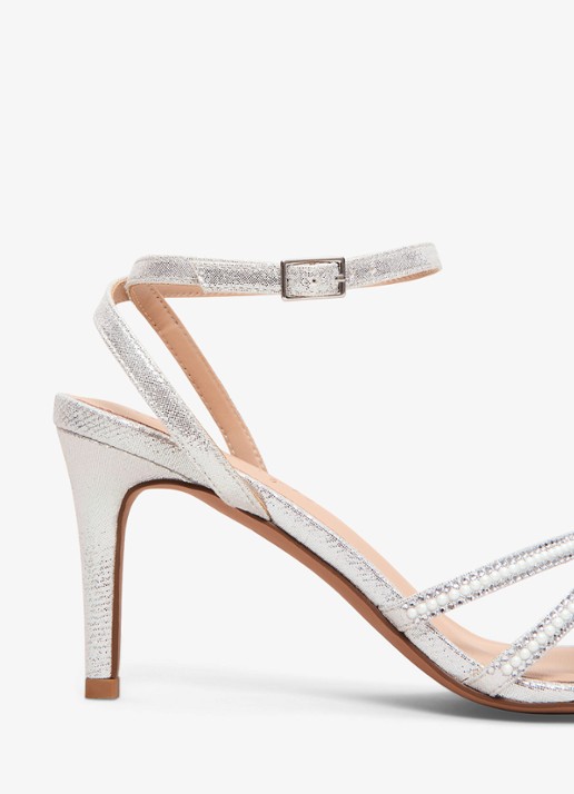 Phase Eight Sandalette met strass - detail 4 zilver