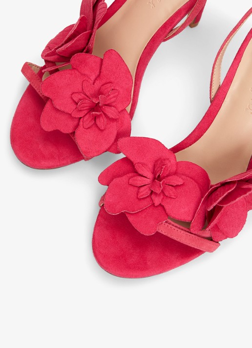 Phase Eight Sandalette van geitensuède met applicatie - detail 4 roze