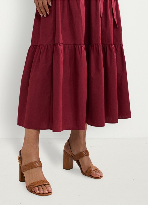 Phase Eight Sandalette van leer - detail 4 bruin