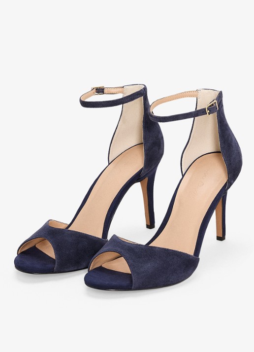 Phase Eight Sandalette van suède - detail 3 donkerblauw