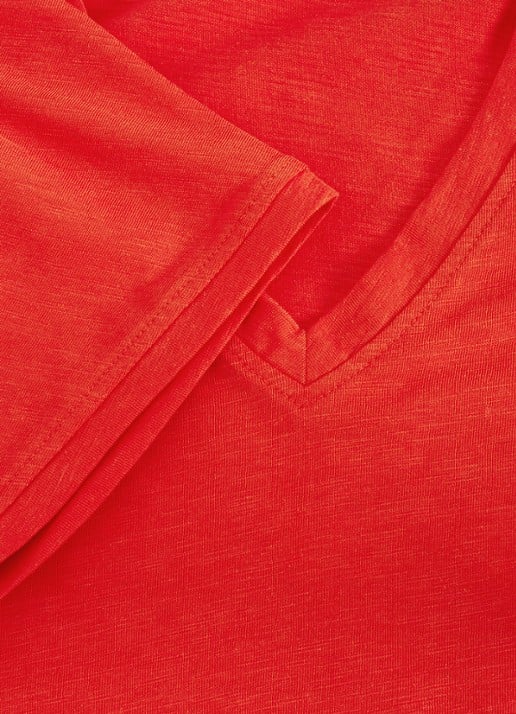 Phase Eight Saphiya t-shirt van katoen - detail 6 koraal