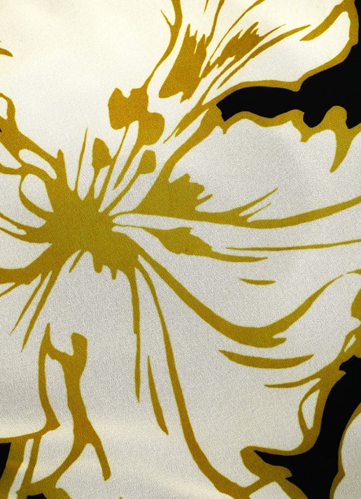 Phase Eight Semi-transparante midi jurk met print - detail 8 zwart