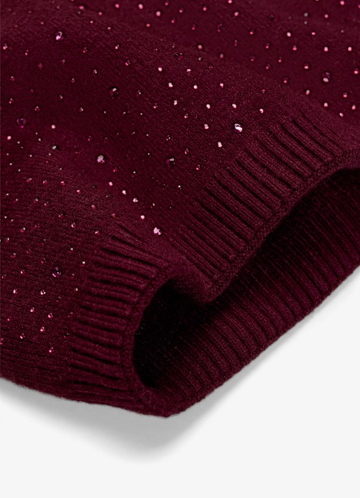 Phase Eight Set van sjaal en muts met strass 2-delig - detail 2 bordeauxrood