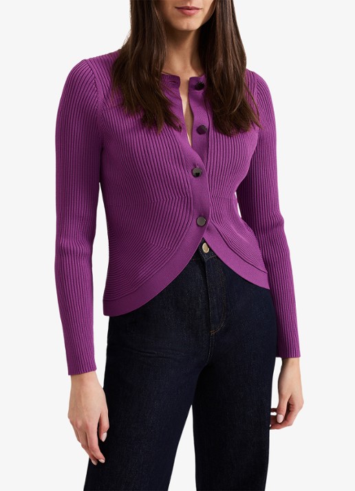 Phase Eight Sharna ribgebreid vest