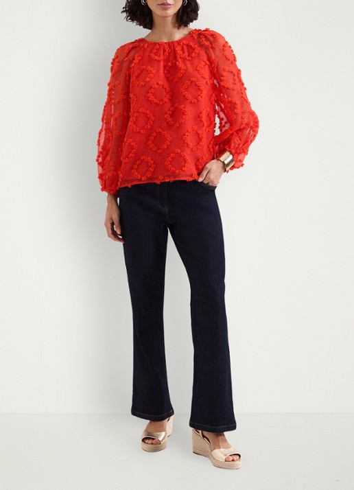 Phase Eight Shayla tuniek met structuur - voorkant 7 rood