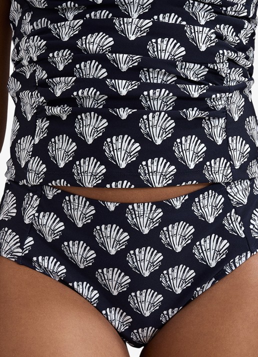 Phase Eight Shell bikinislip met print - detail 5 donkerblauw