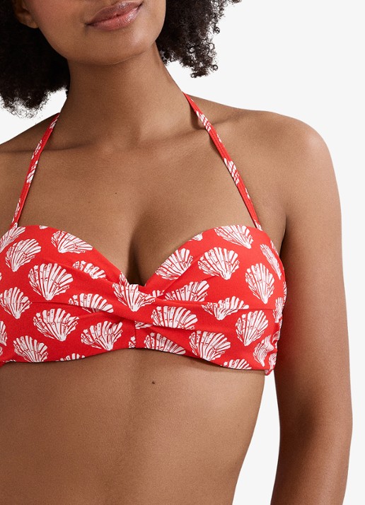 Phase Eight Shell bikinitop met print - detail 2 rood