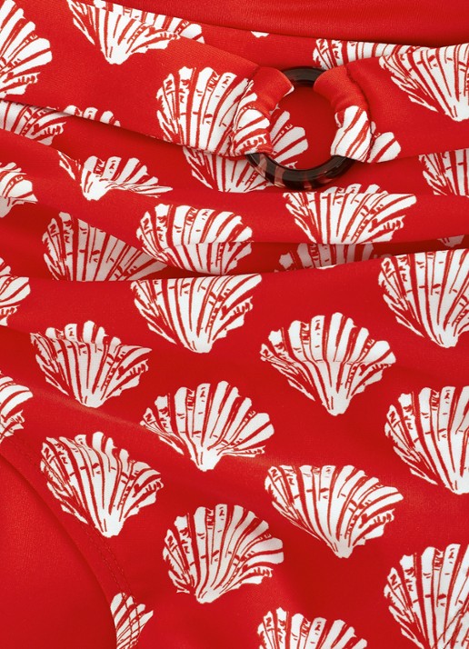 Phase Eight Shell high waisted bikinislip met print - detail 6 rood