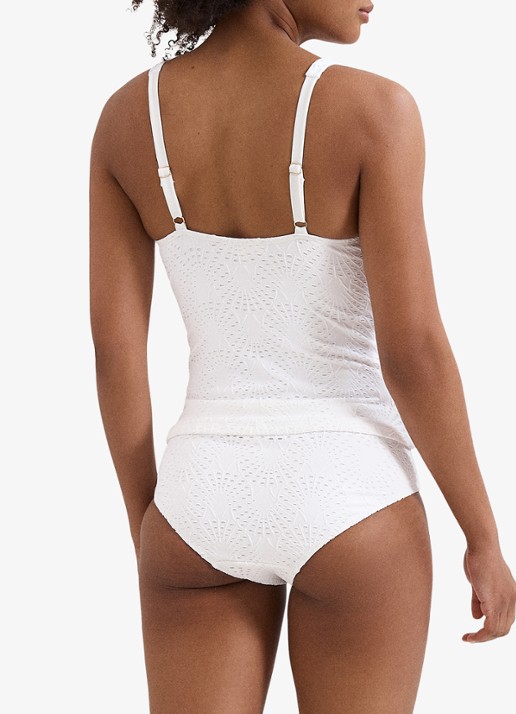 Phase Eight Shell tankini met structuur - achterkant wit