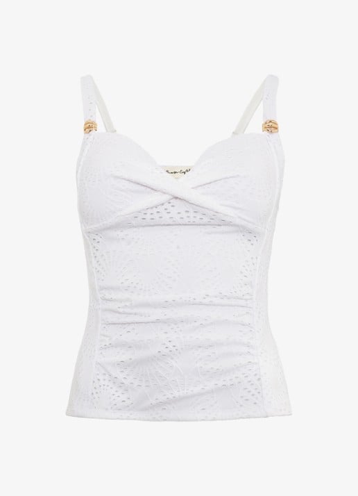 Phase Eight Shell tankini met structuur - voorkant 2 wit