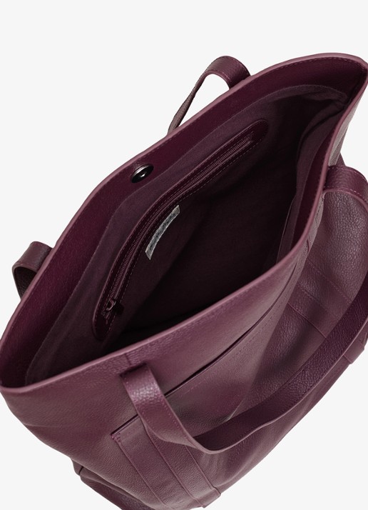 Phase Eight Shopper van leer - detail 5 donkerrood