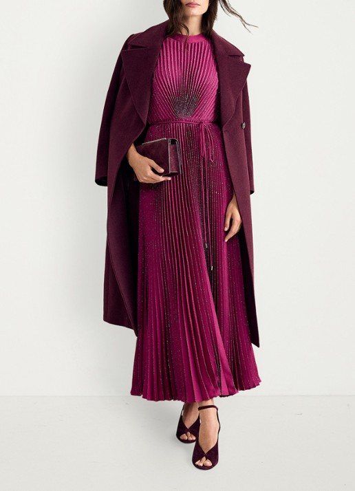 Phase Eight Simara maxi jurk met strass en plooien - detail 5 fuchsia