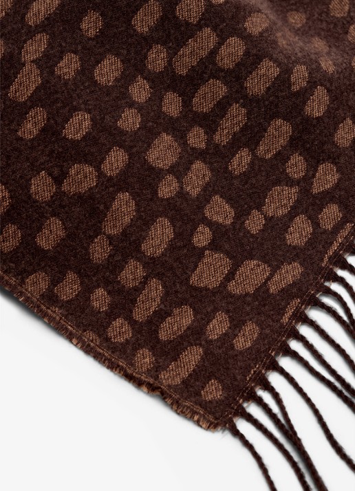 Phase Eight Sjaal met stippenprint - detail 3 bruin