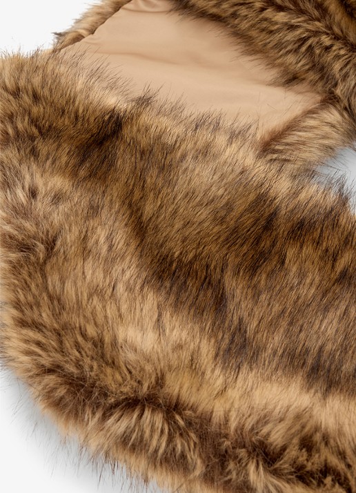 Phase Eight Sjaal van imitatiebont - detail 3 bruin