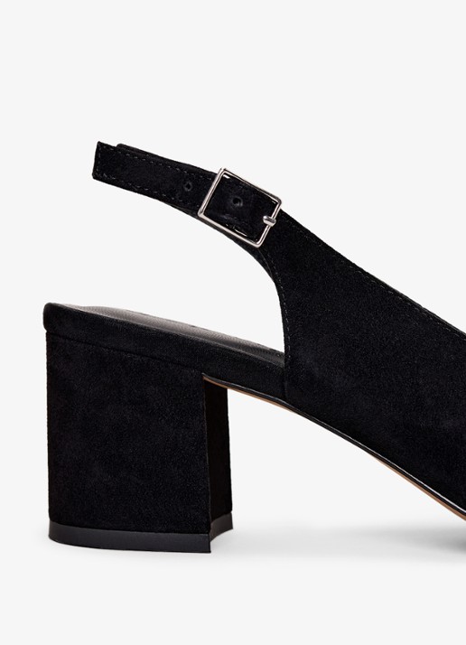 Phase Eight Slingback van suède met strass - detail 4 zwart