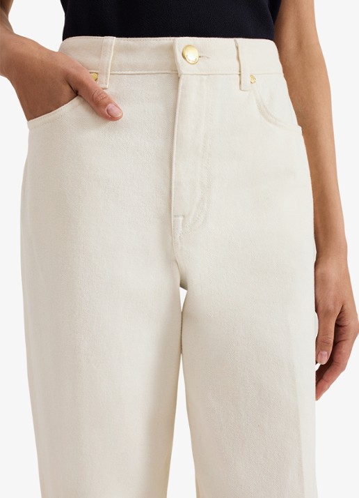 Phase Eight Sophia Barell high waist tapered jeans - detail 6 gebroken wit
