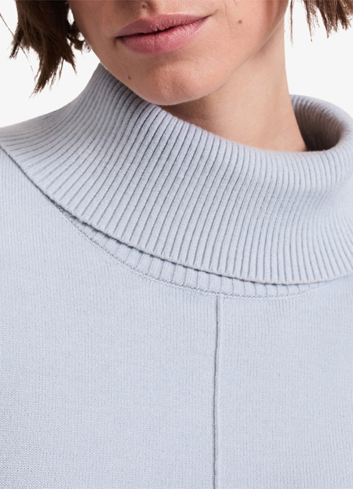Phase Eight Steph fijngebreide trui met stretch en col - detail 5 lichtblauw