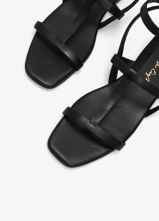 Phase Eight Strappy Flat Sandals - detail 6 zwart