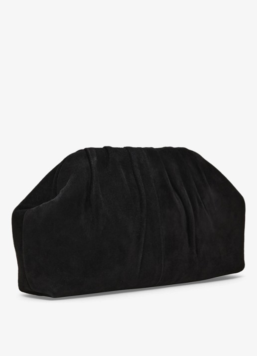 Phase Eight  Suede Clutch Bag - detail 2 zwart