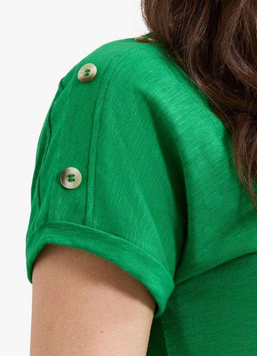 Phase Eight Suzie T-shirt met ronde hals - detail 3 groen