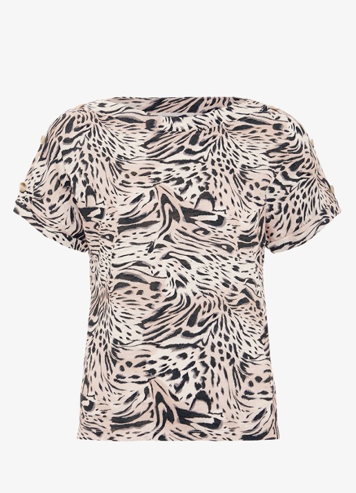 Phase Eight Suzie top met print - voorkant beige