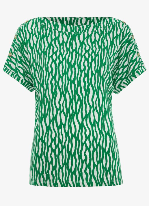 Phase Eight Suzie top met print - voorkant groen