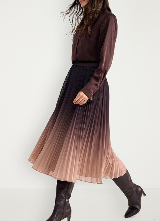 Phase Eight Tallulah midi rok met ombré-effect - detail 3 multicolor