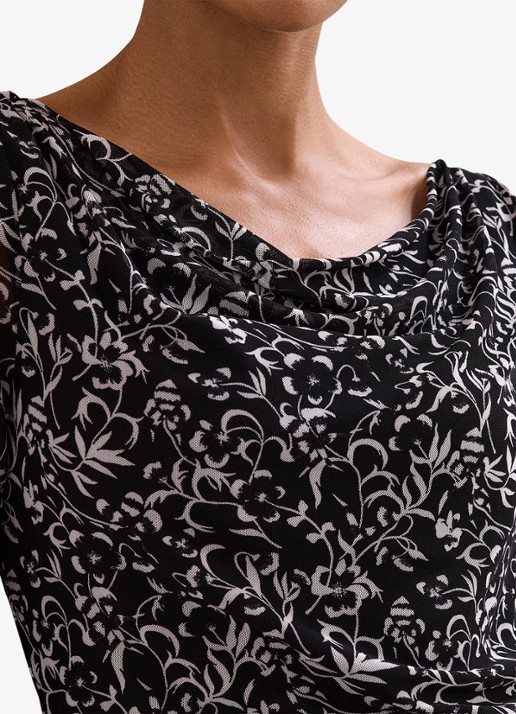 Phase Eight Tammy top met bloemenprint - detail 5 zwart