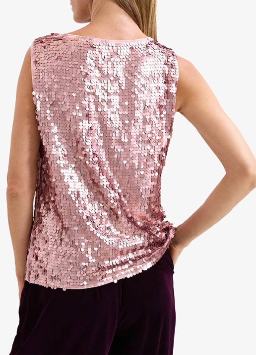 Phase Eight Tasha top met pailletten - achterkant 3 roze