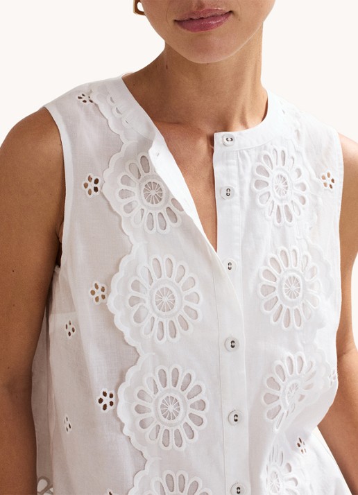Phase Eight Tilda tuniek met borduring - detail 2 wit