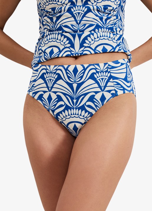 Phase Eight Tile bikinislip met print - detail 2 blauw