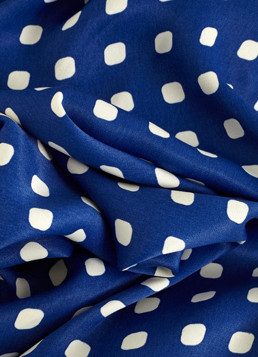 Phase Eight Tina midi jurk met stippenprint - detail 6 donkerblauw