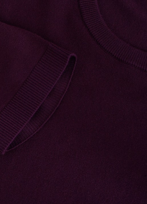 Phase Eight Tula fijngebreide top - detail 5 paars