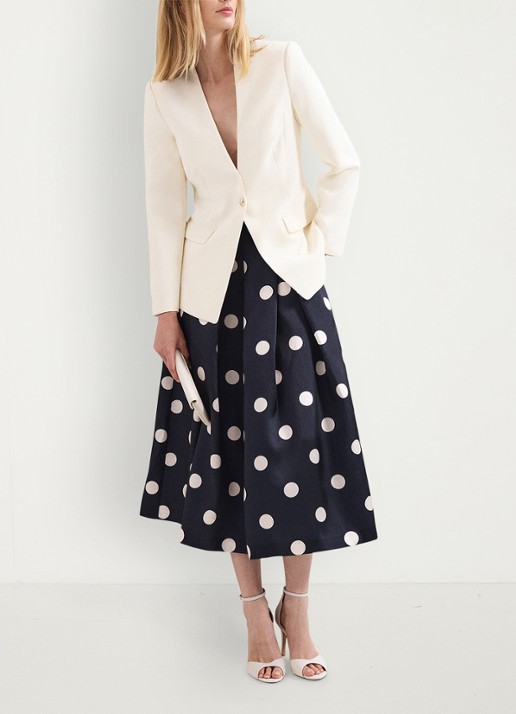 Phase Eight Twill blazer met klepzakken - voorkant 2 ivoor