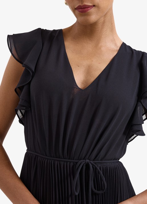 Phase Eight Uma maxi jurk met V-hals en plooien